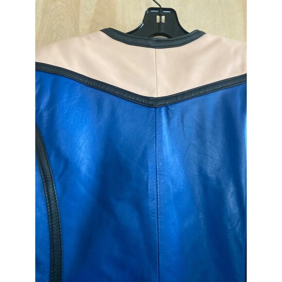 Vintage 1980s Saticci Collection Women's Leather Jacket & Skirt Set Size 4 - Picture 11 of 16